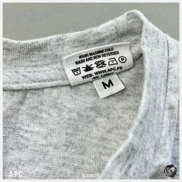 A.P.C. U.S. STAR LOGO TEE IN GREY MELANGE 2017 U.S. CAPSULE COLLECTION - Picture 8 of 15